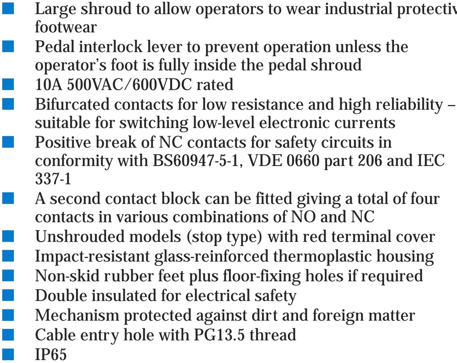 מפסק רגל דוושה IMO PRECISION CONTROLS